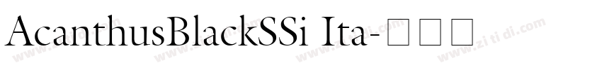 AcanthusBlackSSi Ita字体转换